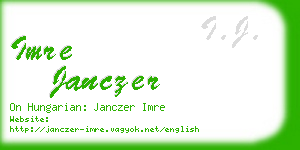 imre janczer business card